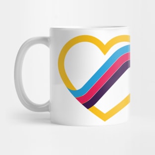 Polyamory Heart Symbol with Banner - New Colors! Mug